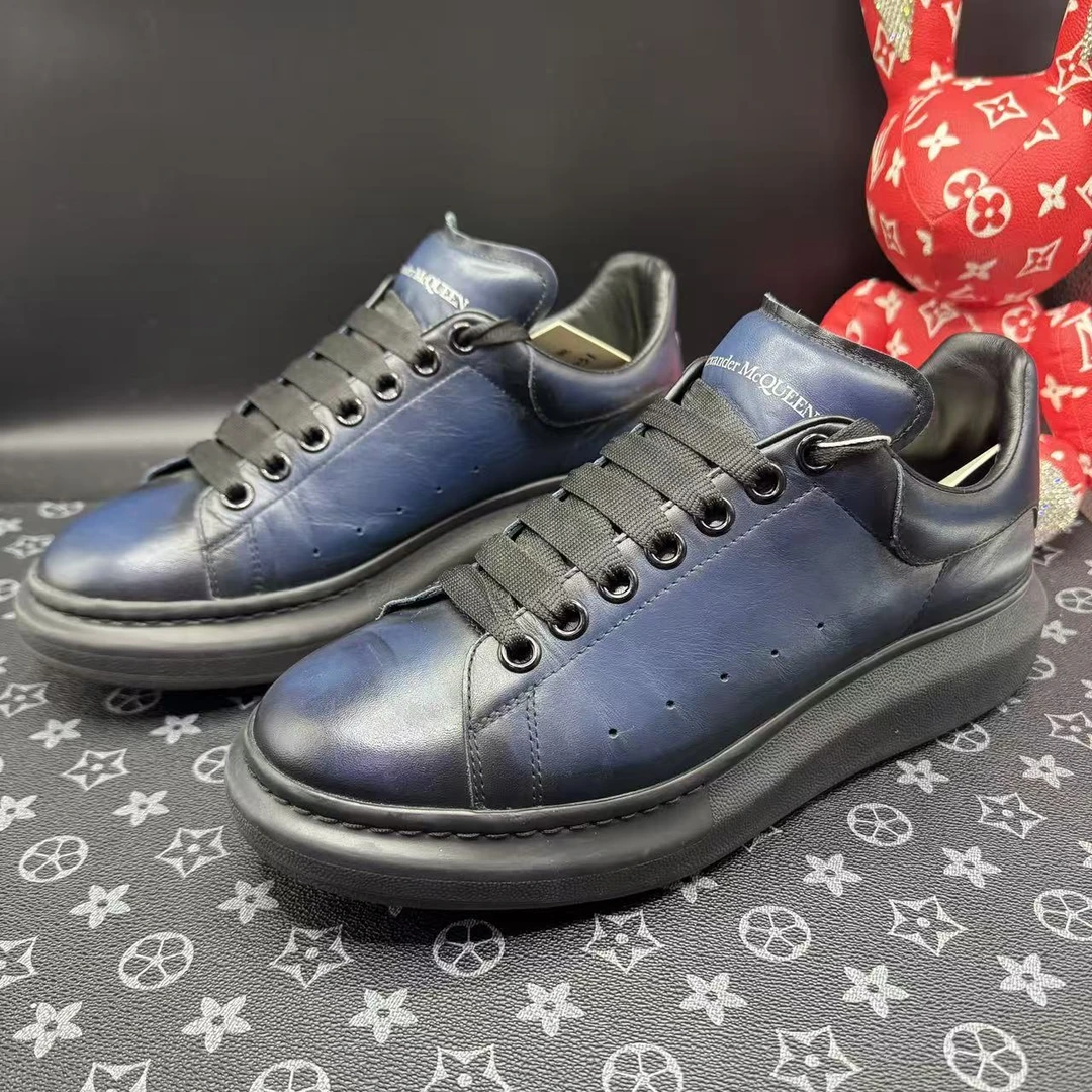 90新 Alexander McQueen/亚历山大·麦昆 蓝色麦昆板鞋41欧xx031