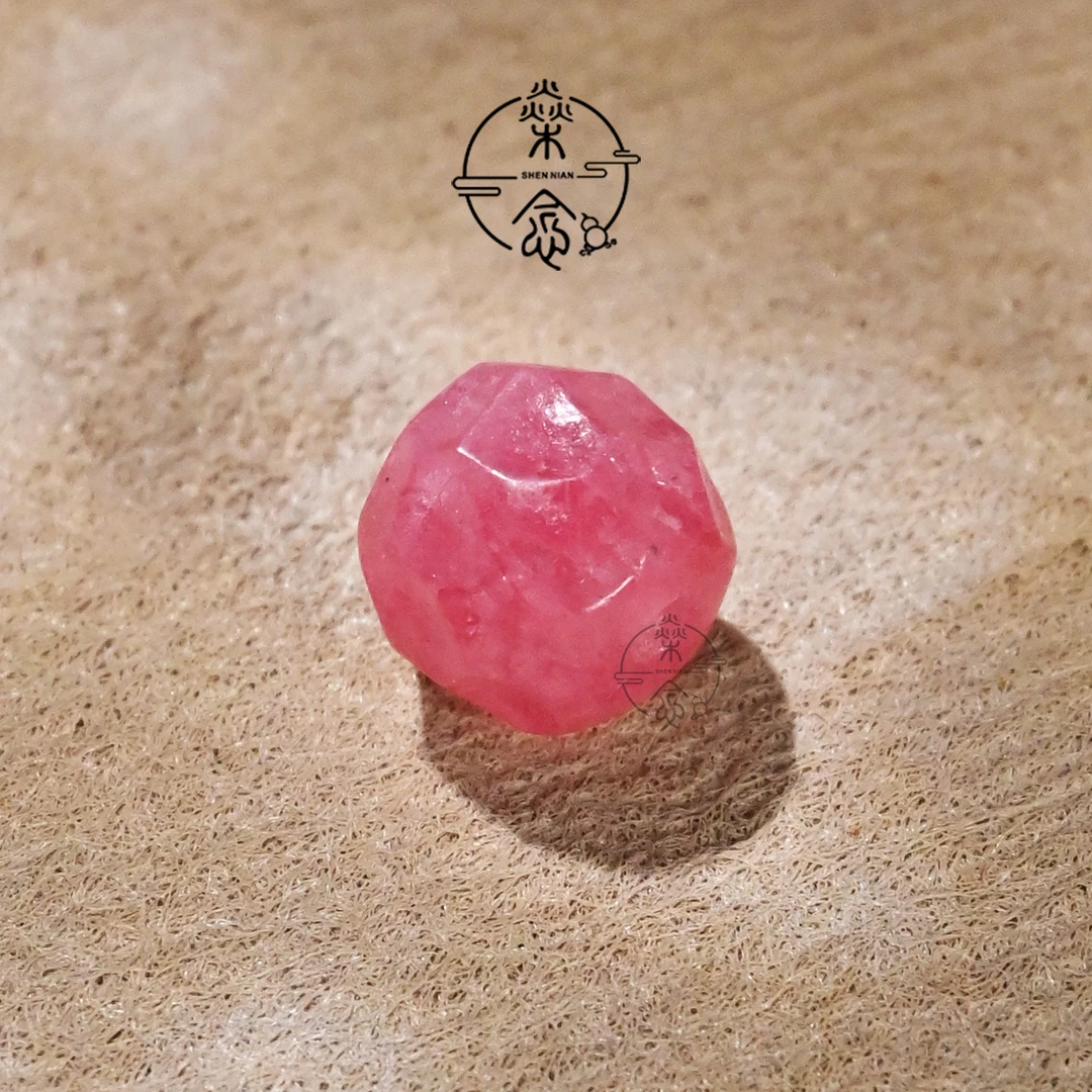 8/10MM天然樱花雨玉化透体蔷薇辉石无相直切桶珠手串DIY文玩配饰