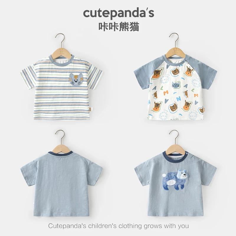 【现货】婴儿衣服休闲短袖T恤夏装男童polo衫儿童女童上衣夏Y9463