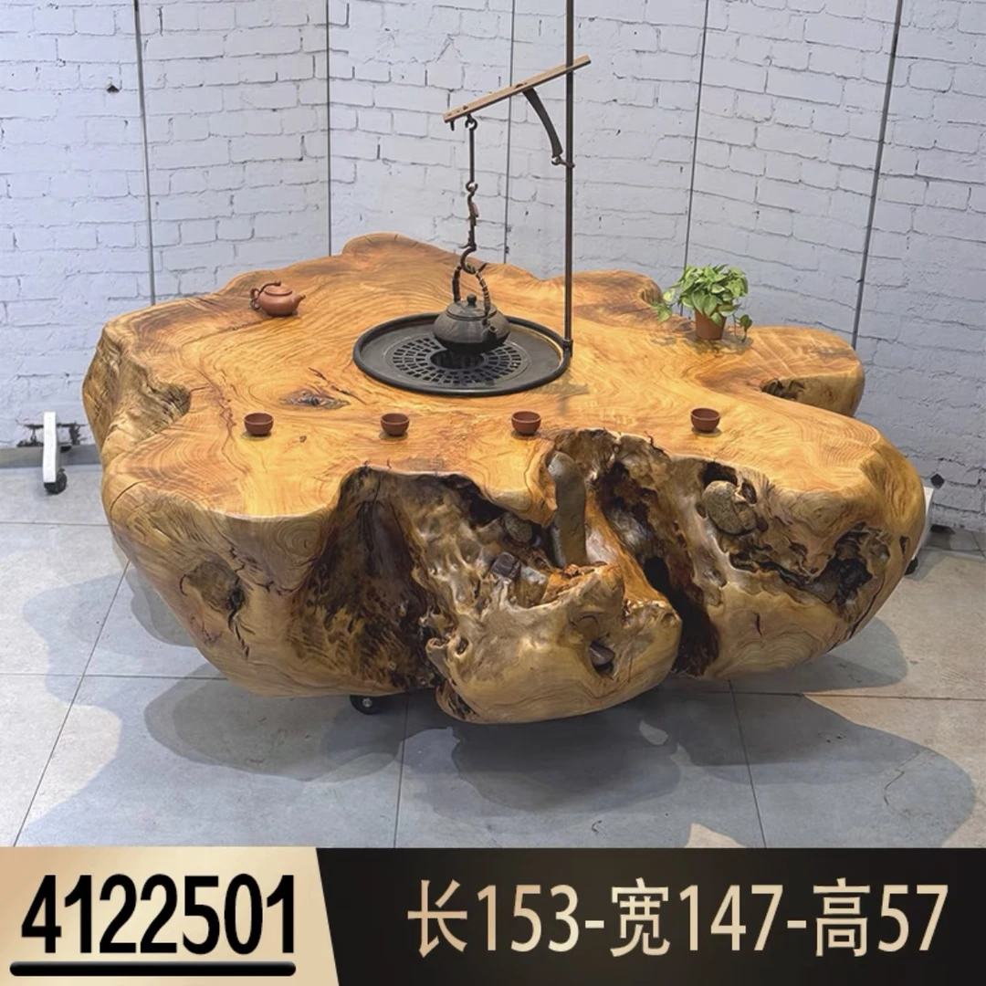 根雕茶台实木树根围炉碳炉火炉茶桌（单碳炉，不含铁架和壶装饰品）