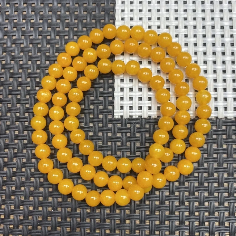 黄色6mm三圈手串622