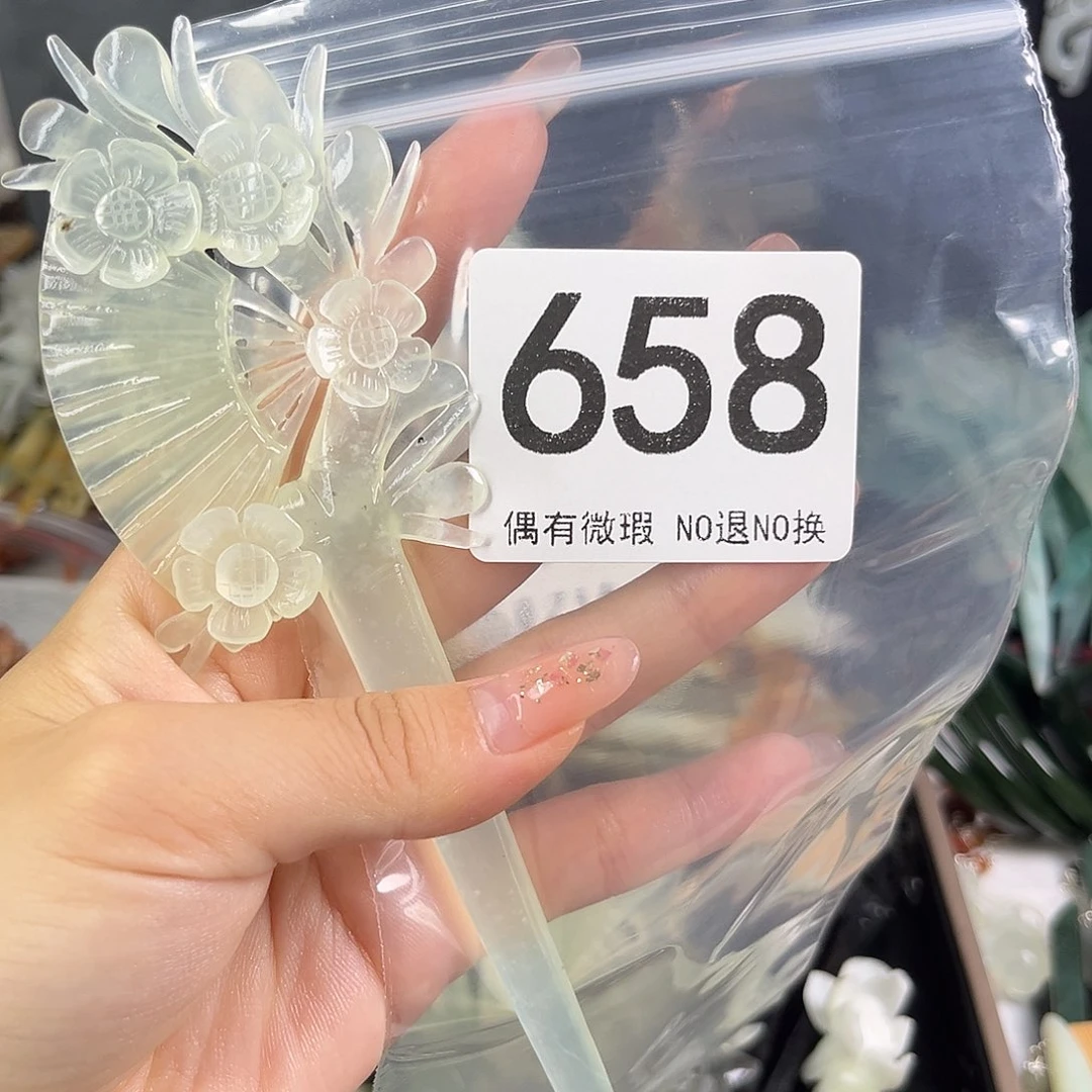 岫玉未镶嵌发饰用****8