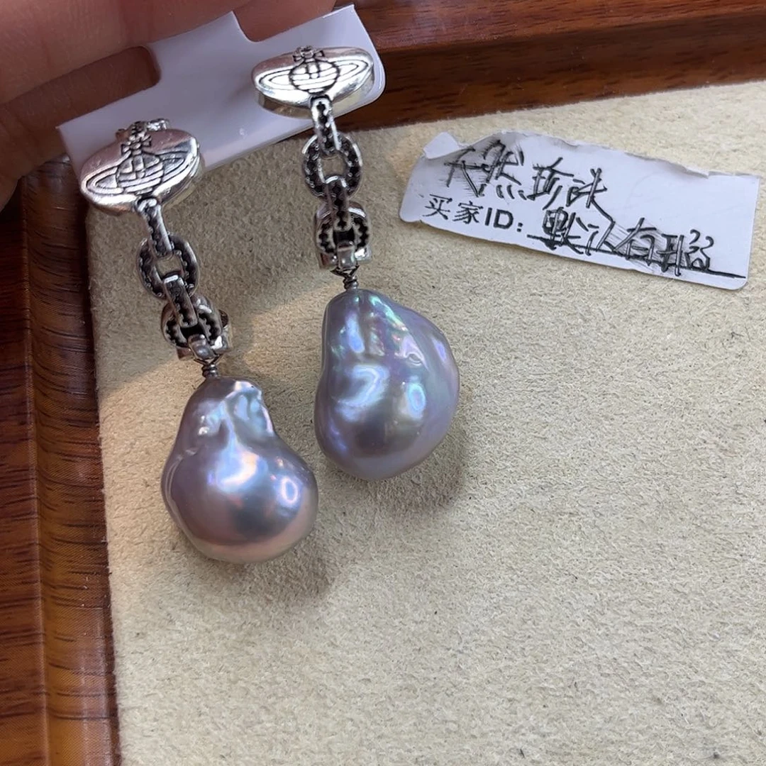 合金耳饰淡水珍珠