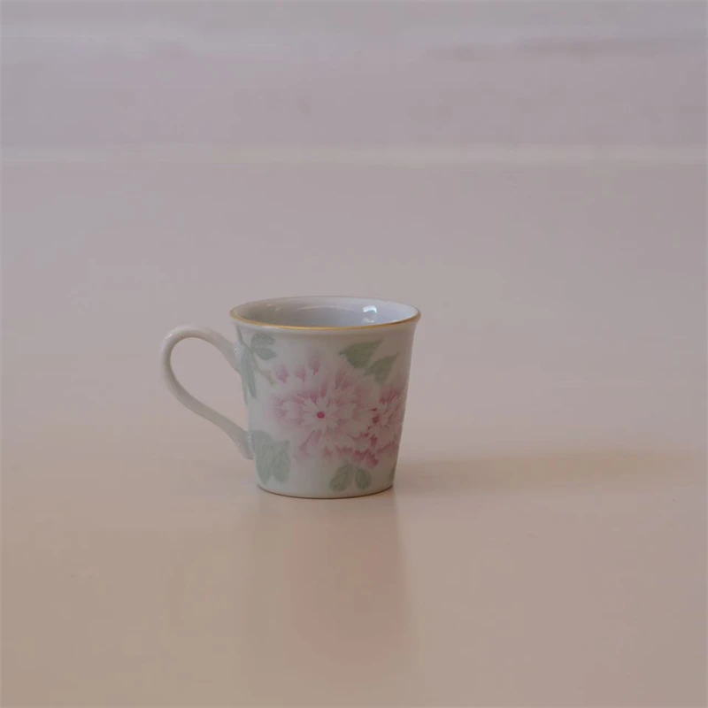 XC021[学茶严选]仿宋牡丹把手杯陶瓷
