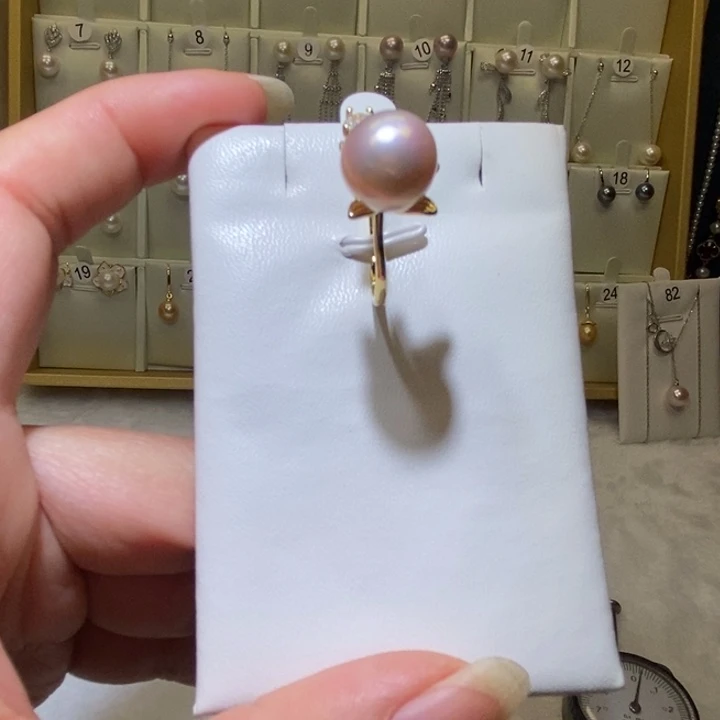 淡水珍珠耳饰银S925镶嵌