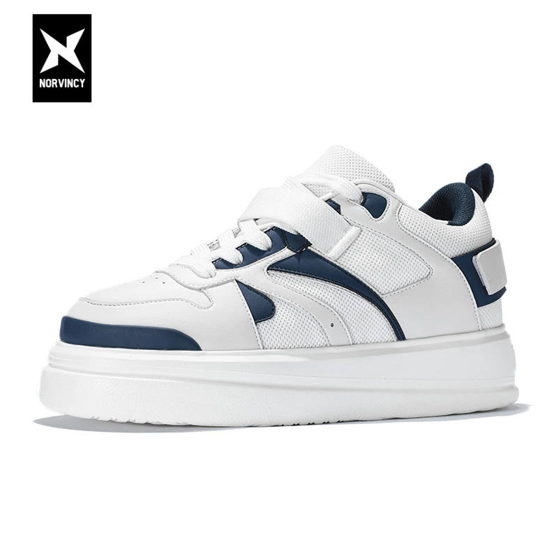 诺凡希夏季新款拼色板鞋男士男款运动鞋小白鞋潮流百搭厚底增高鞋