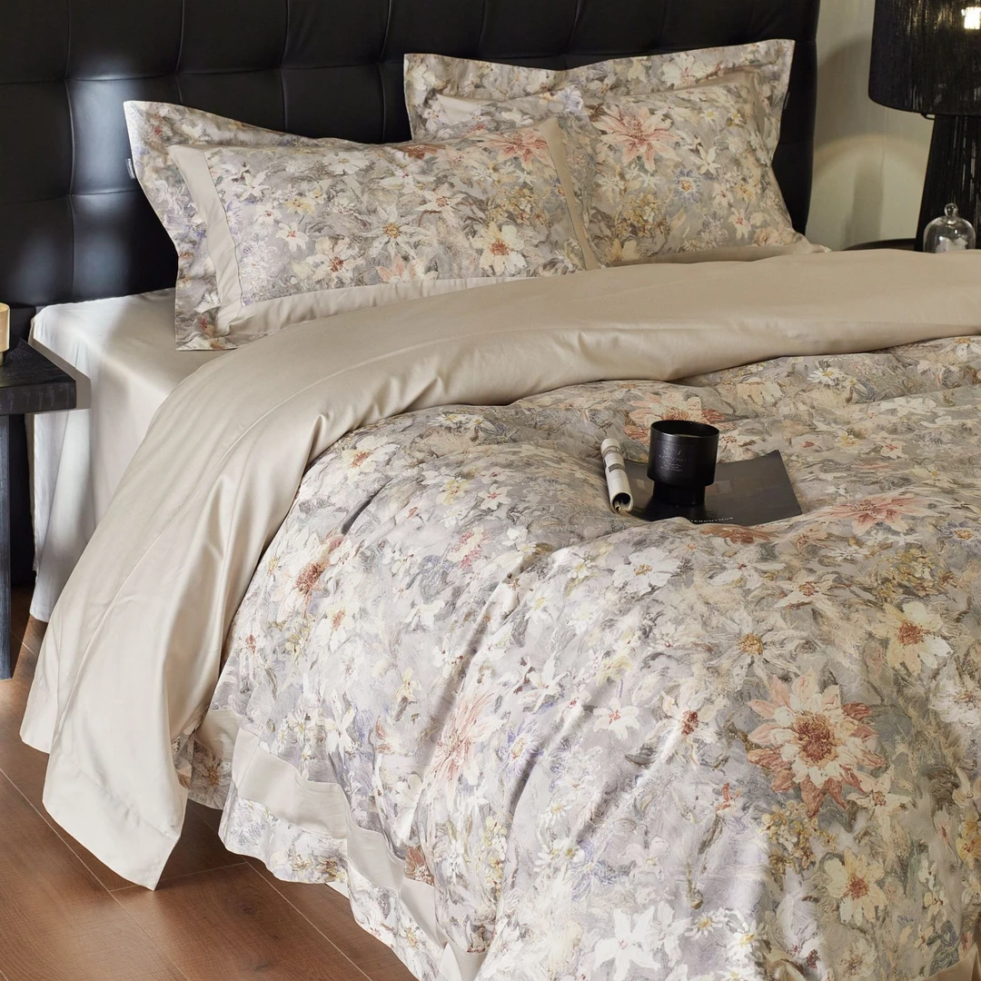 西曼花诗丨全棉长绒棉意大利进口数码印花轻奢柔软纯棉柔肤四件套