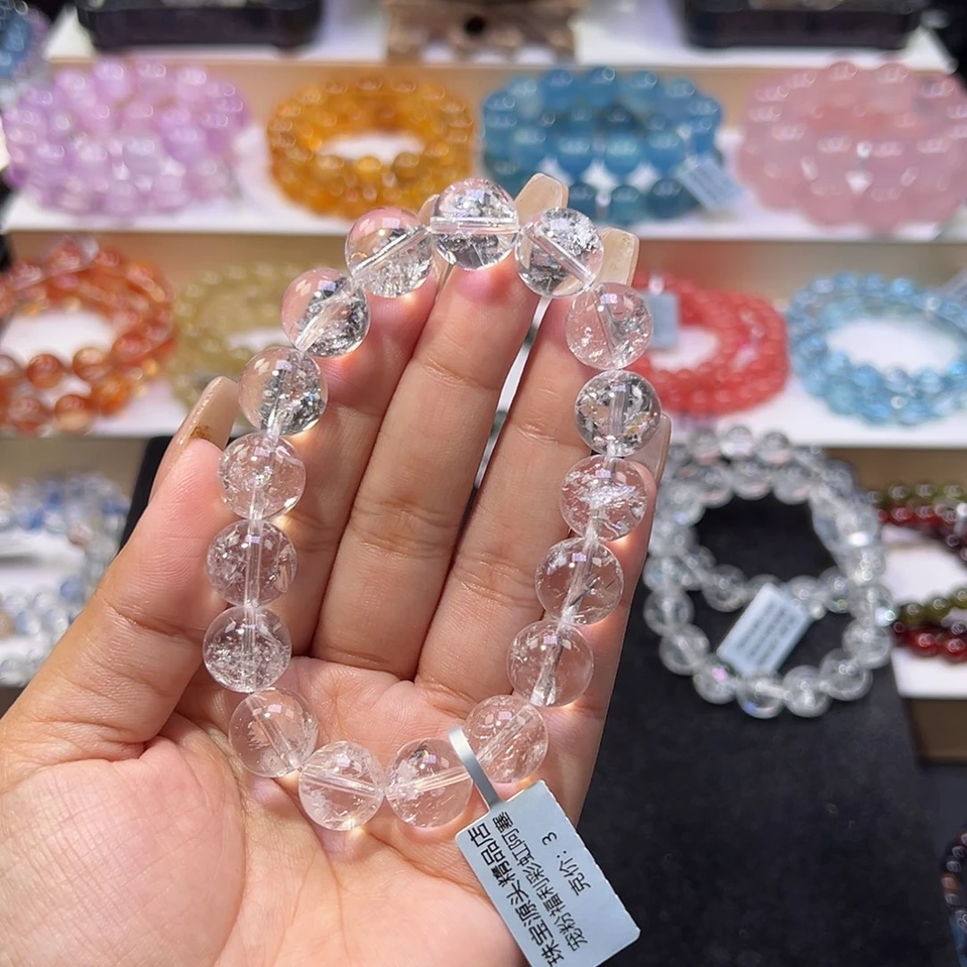 茉***莉水晶手串未镶嵌福利高货白啊塞12.6mm