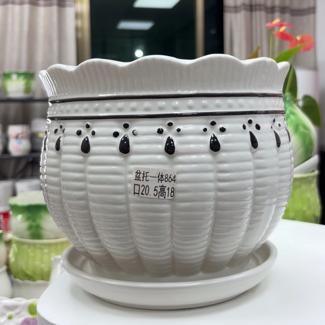 @夏西陶瓷花盆@@5864