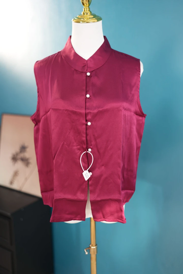 MS008桑蚕丝马甲上衣