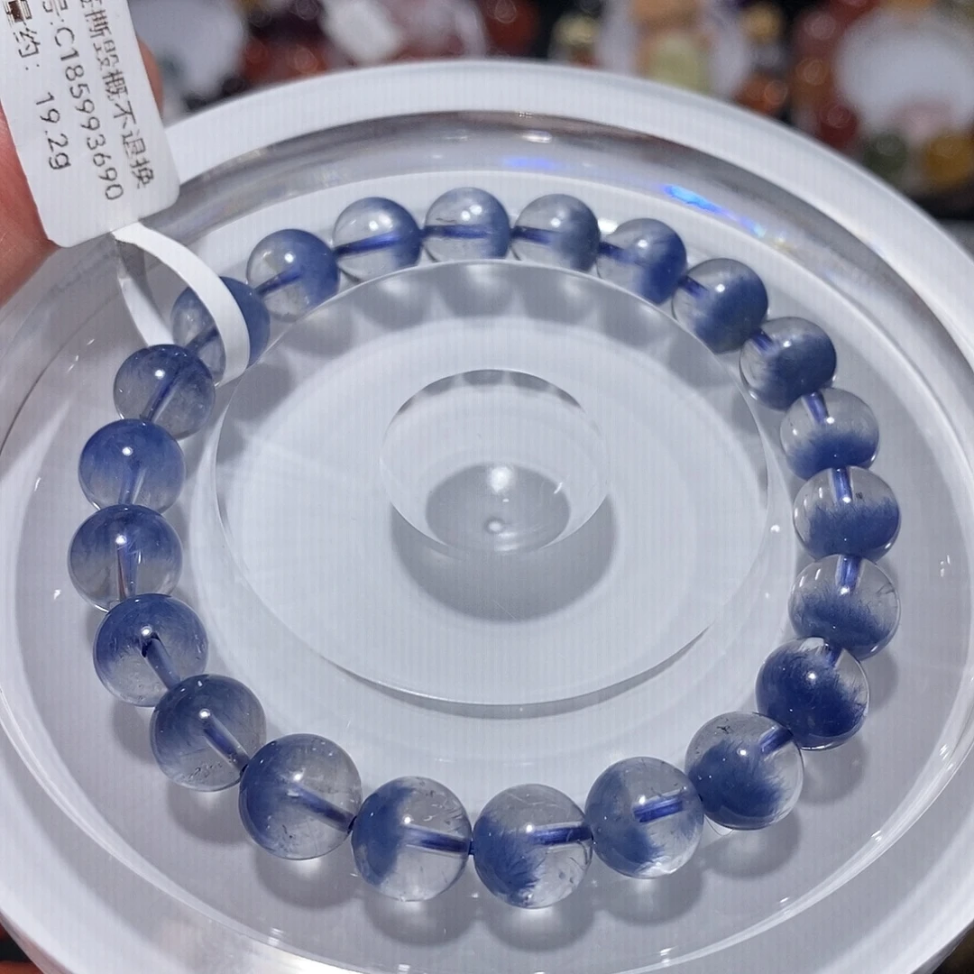 水晶手链未镶嵌F蓝发晶8.6