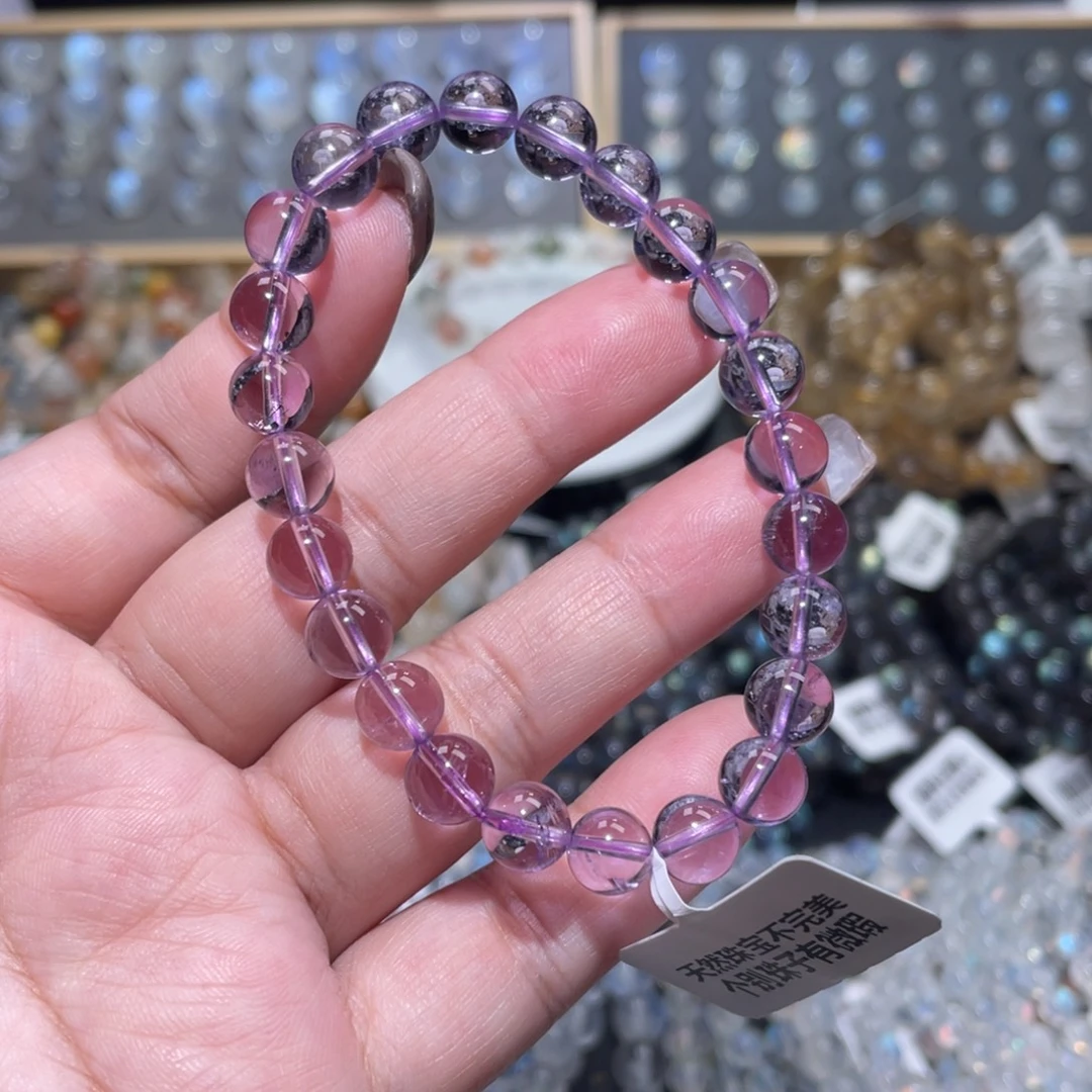 手链未镶嵌水晶玻利维亚紫水晶手链7.8mm
