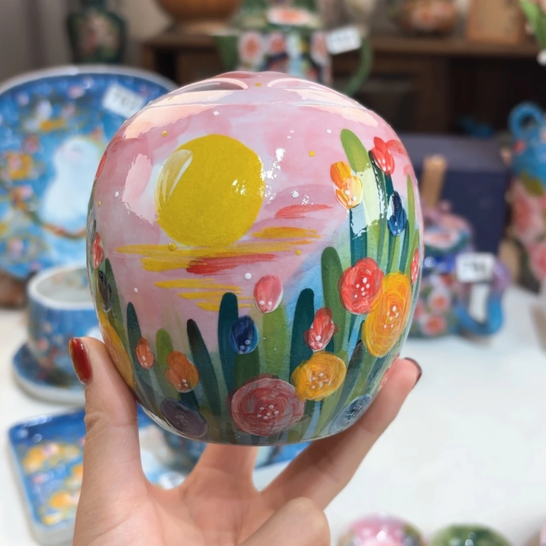 景德镇手绘高温釉下彩陶瓷茶具