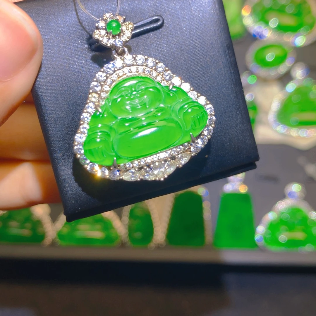 翡翠银S925镶嵌颈饰