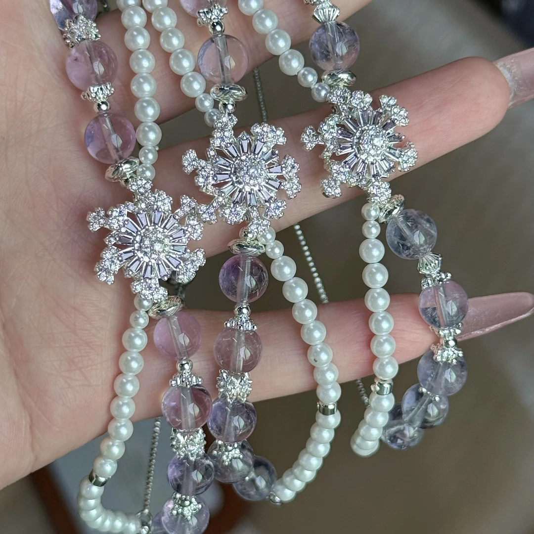 1509-【爱丽丝】紫水晶小颗粒手串小众设计千金感可调节手链