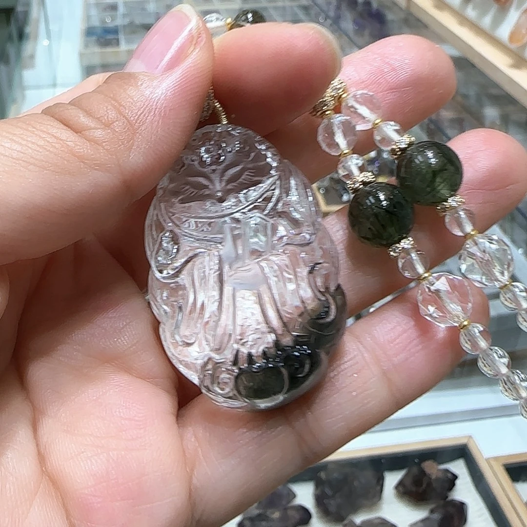 水晶颈饰未镶嵌天然