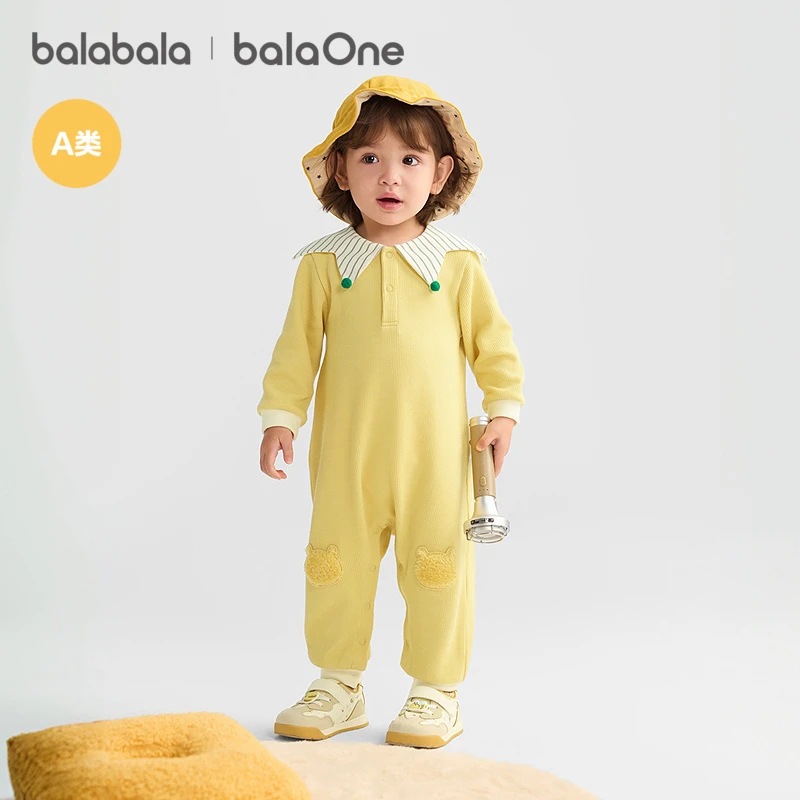 【balaOne】巴拉巴拉婴儿连体衣宝宝爬服哈衣新简约时尚洋气萌