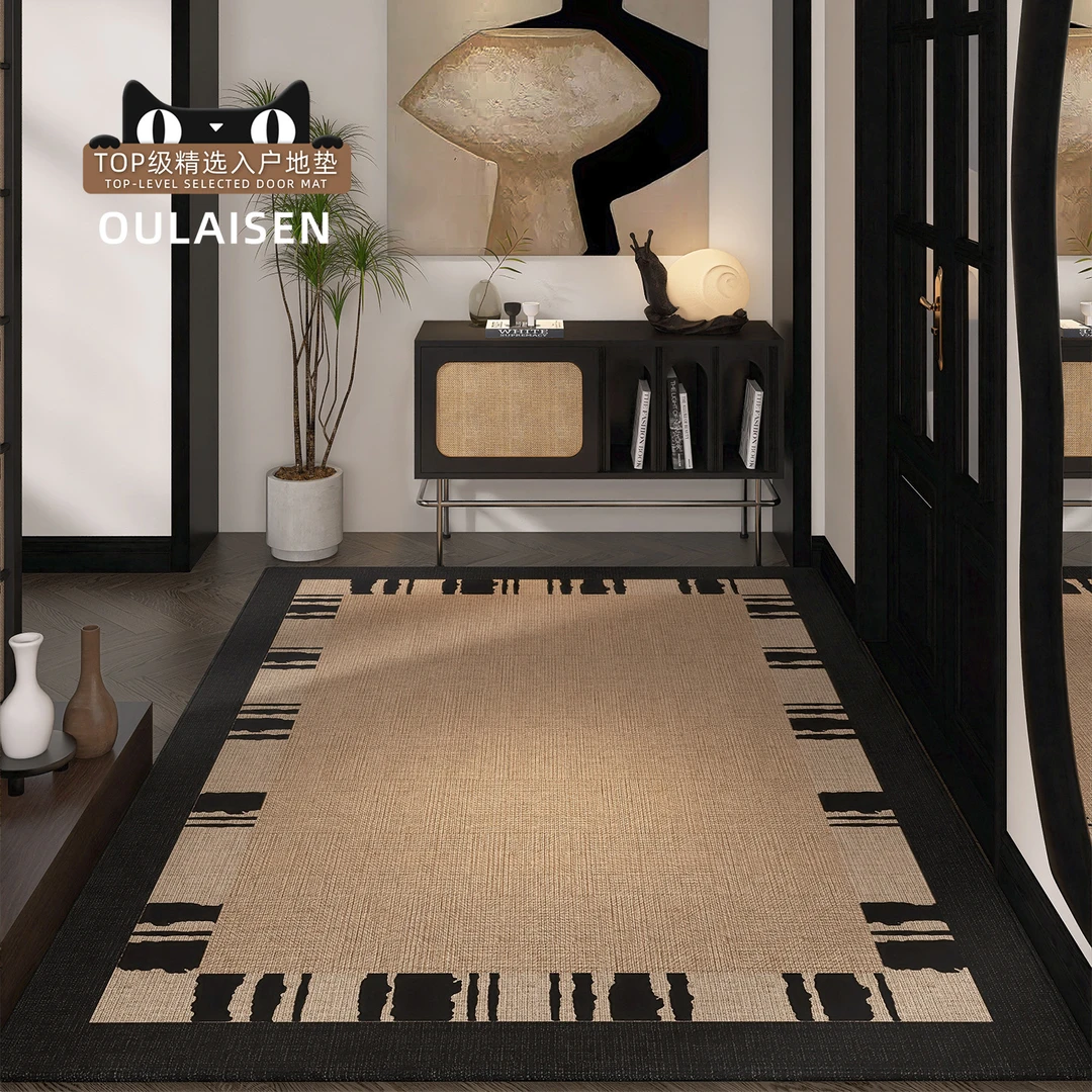 地垫入户门垫家用脚垫高级感进门玄关蹭土地毯门口垫子复古可裁剪