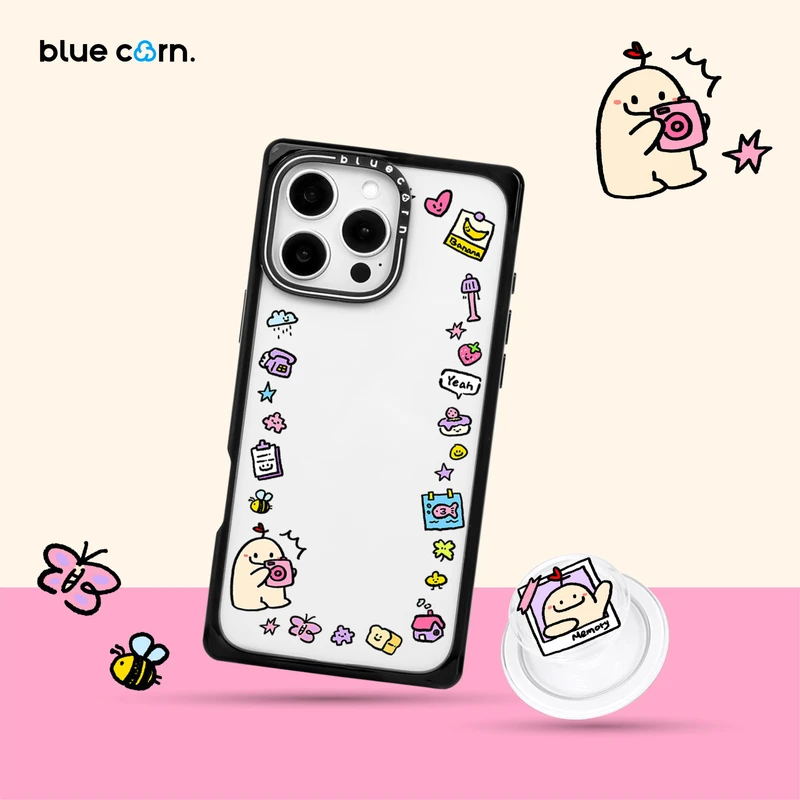 Bluecorn蓝色苞米 皮蛋小相框适用iPhone17/16/15/Pro/Max手机壳