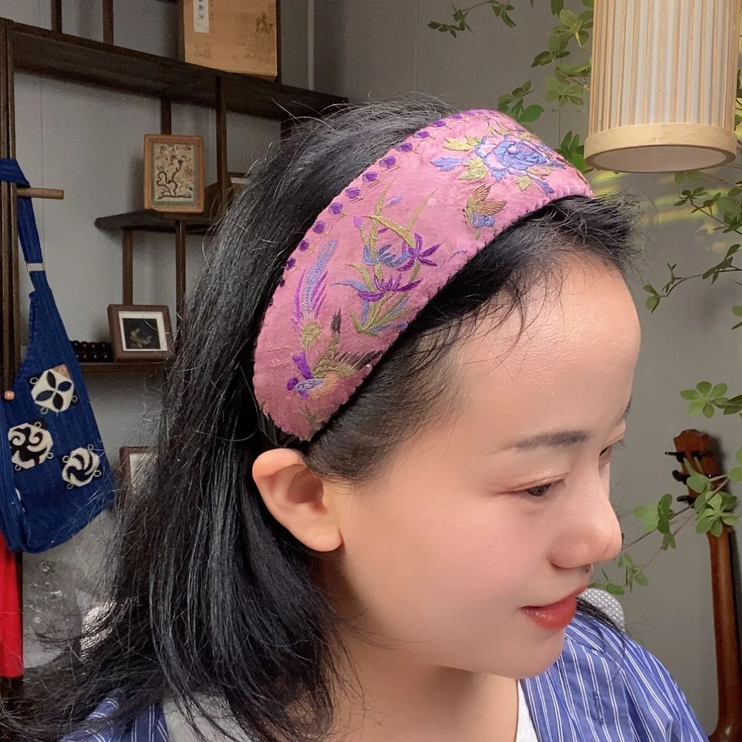 织绣老绣手工刺绣发箍