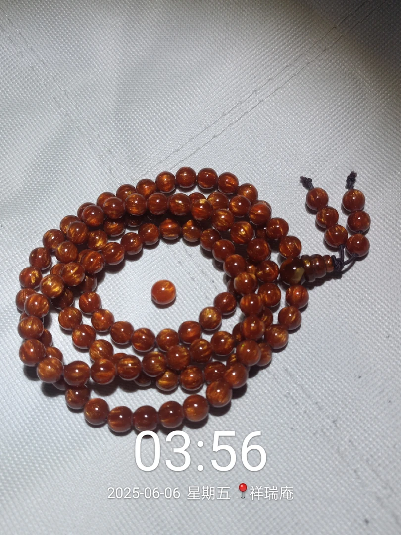 精美装饰黑金配饰（无礼盒）8mm108颗可串一串