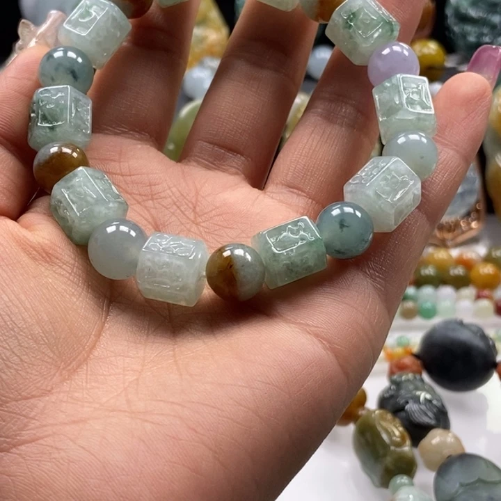 翡翠手链未镶嵌皓*