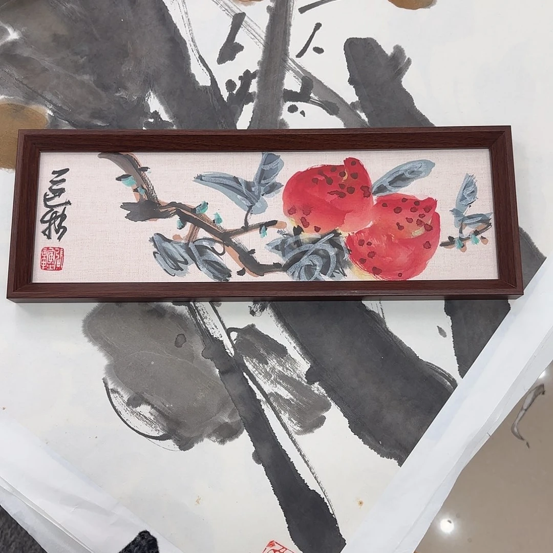国画张寅小品带框