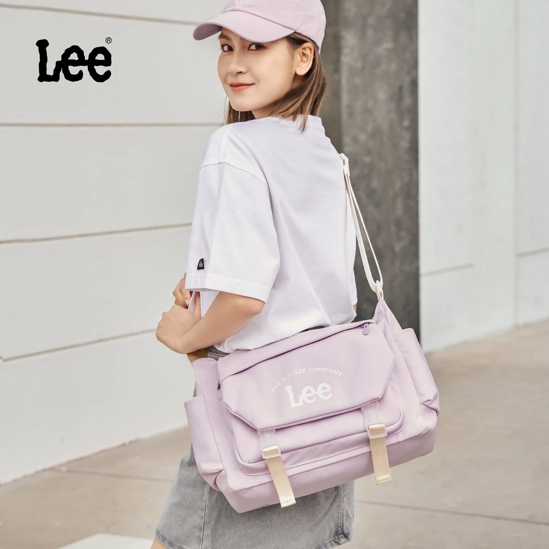 【好看大容量】Lee时尚潮流斜挎包女学生单肩包通勤休闲轻便邮差包