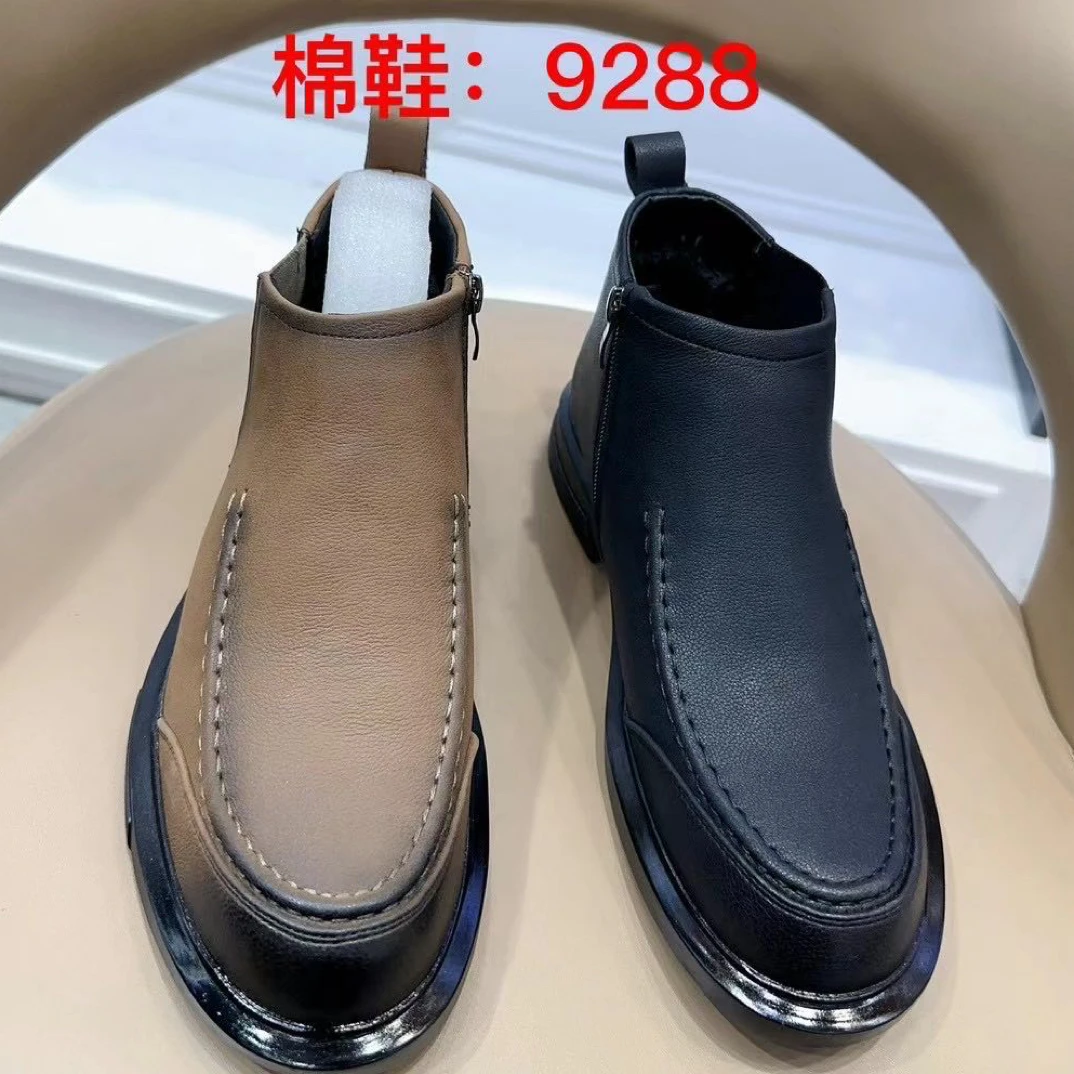 【Aysa男装】M9288马丁靴圆头高帮透气保暖百搭男士商务男鞋