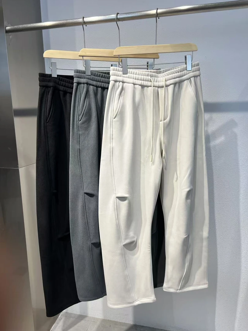 双面绒 加厚 小直筒裤 男女同款-C891