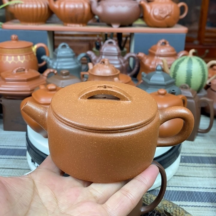 紫砂茶壶汉瓦260-350cc原矿宝山红降坡泥特价