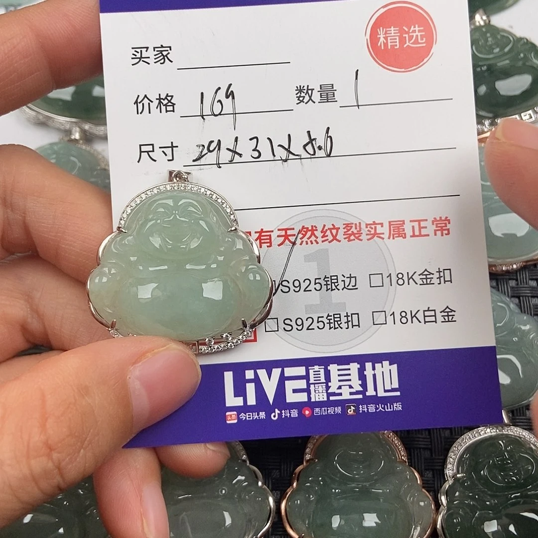 翡翠银S925镶嵌颈饰