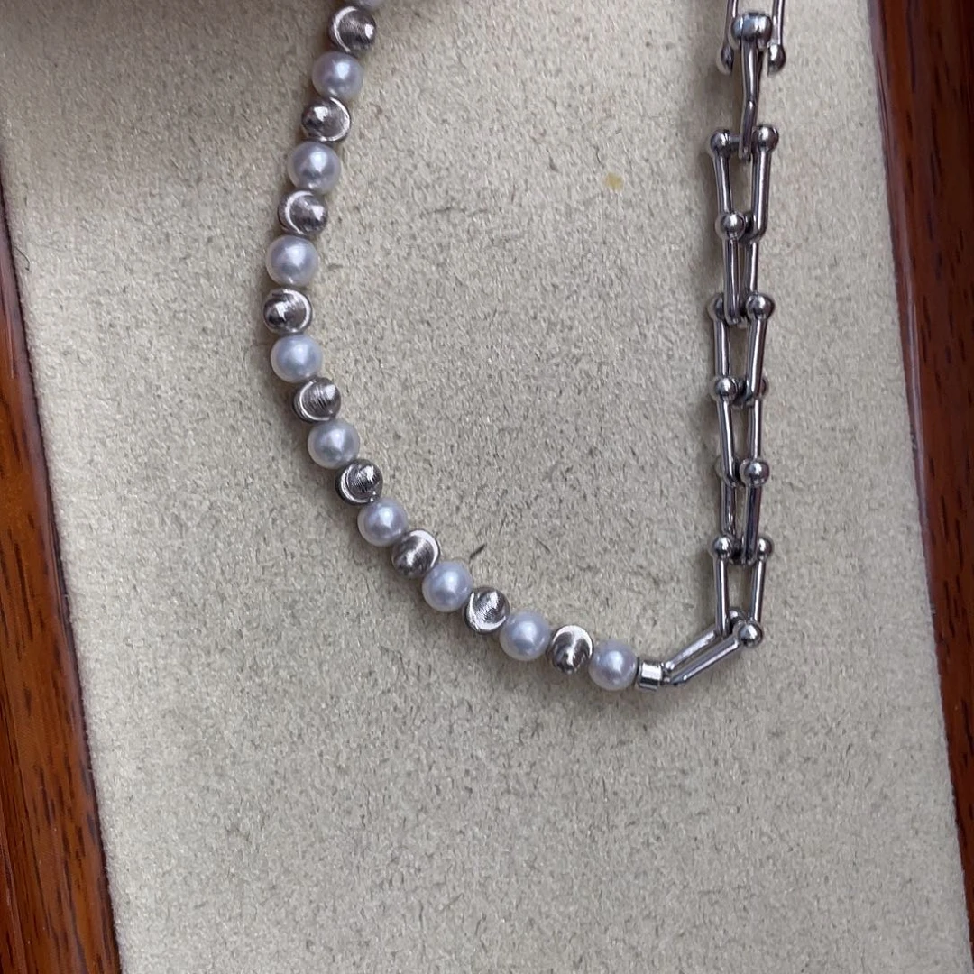 淡水珍珠手绳银S925镶嵌