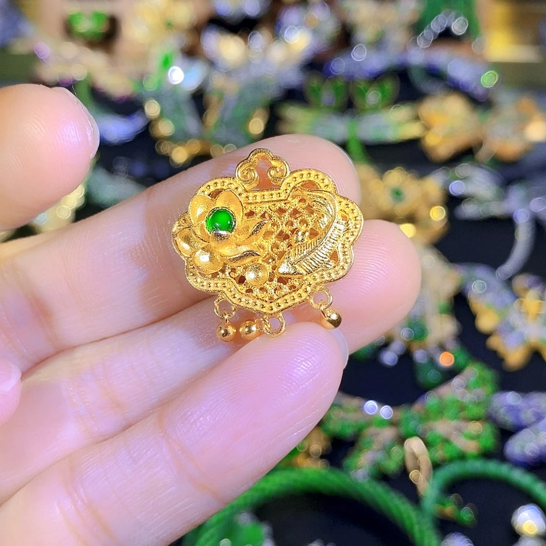 颈饰银S925镶嵌翡翠