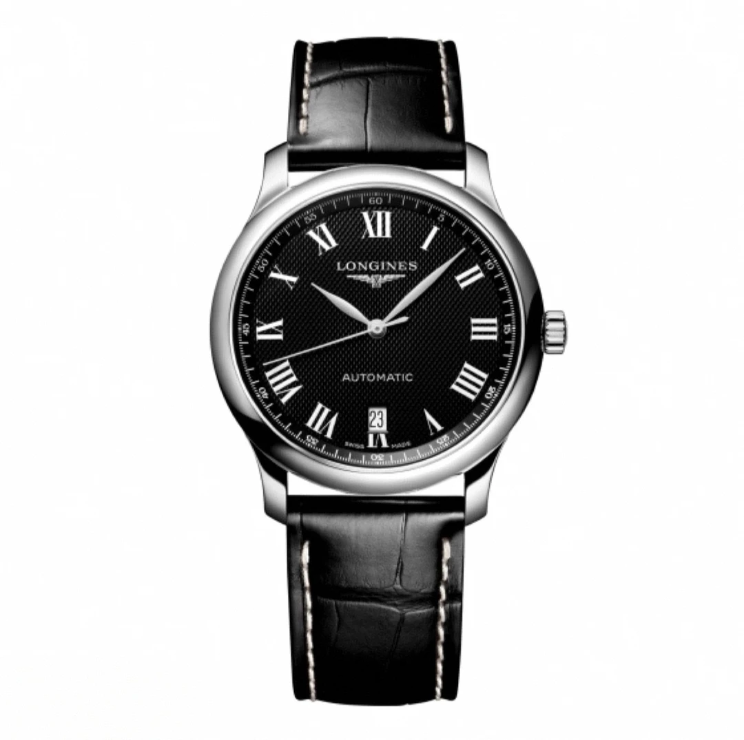 99新 Longines/浪琴 单名匠罗马黑盘/38.5表径/自动机械/经典时尚