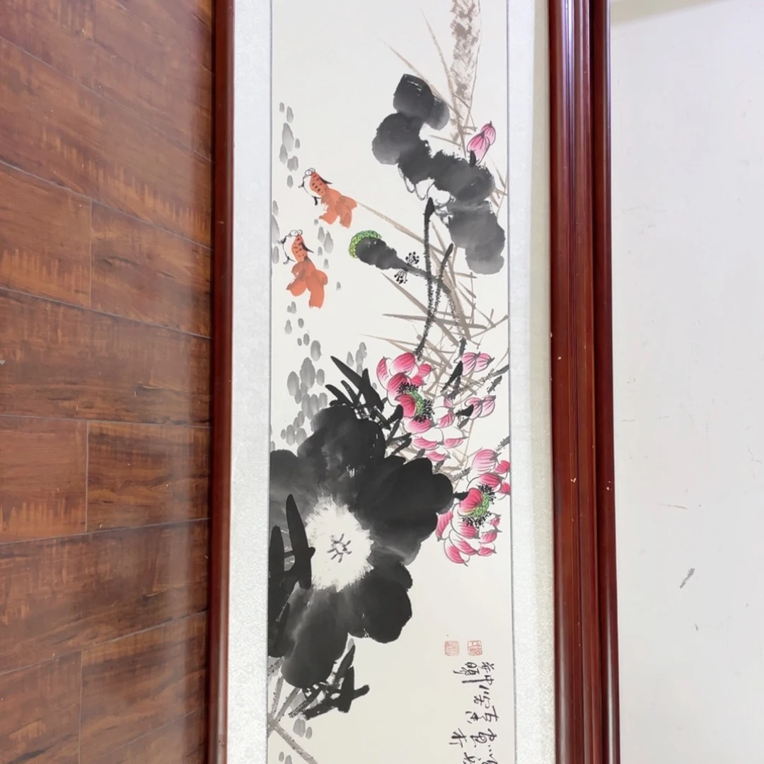 国画带框尺寸48*163厘米