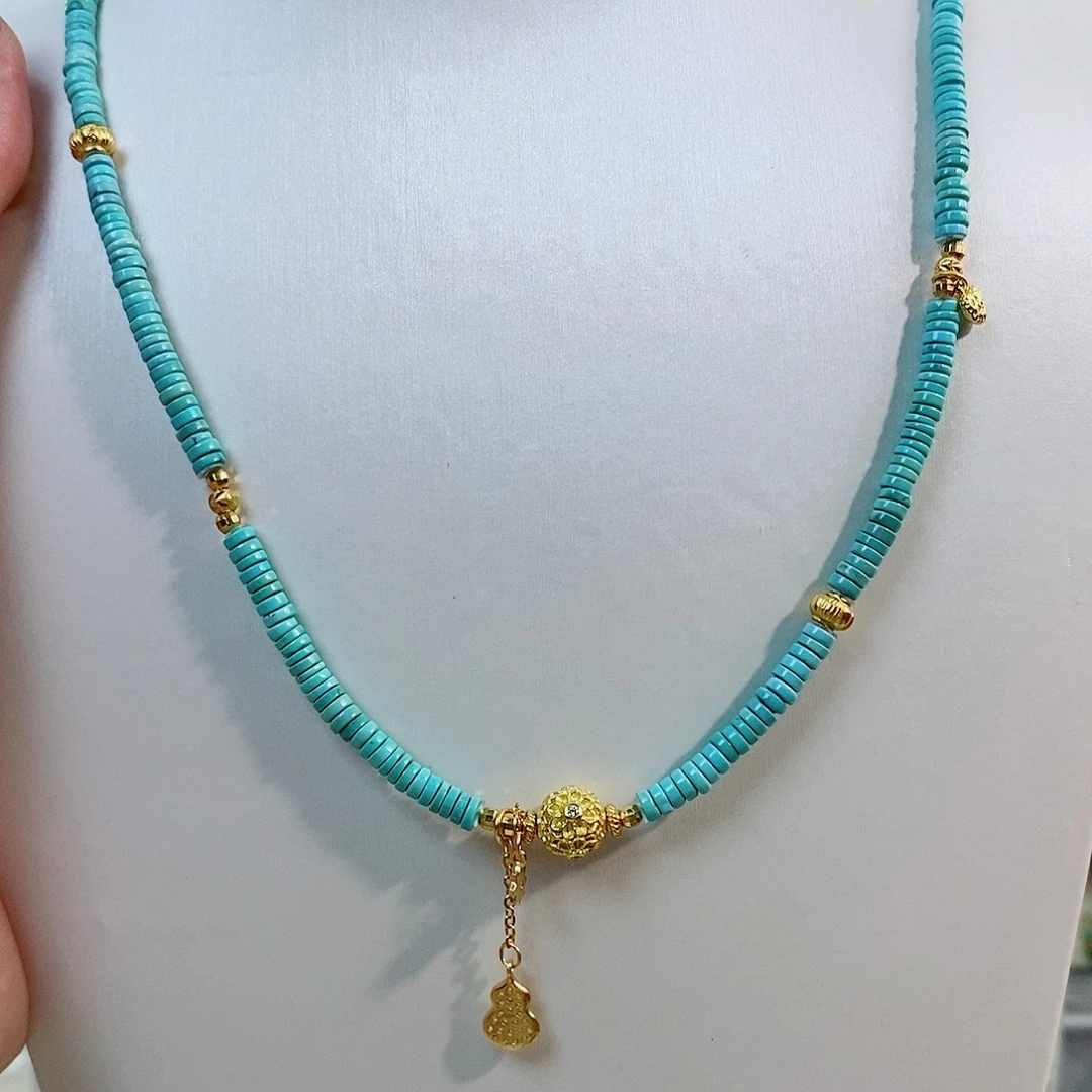 银S925镀金镶嵌绿松石珠宝奇石