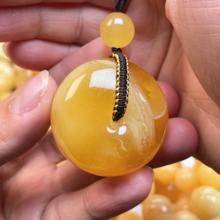 蜜蜡裸石未镶嵌蜜蜡平安扣