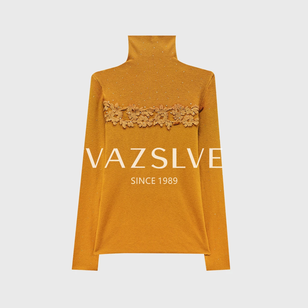 【VAZSLVE/全新奢品】捡漏 "花仙子"秋冬烫钻满天星休闲毛衣MY1154