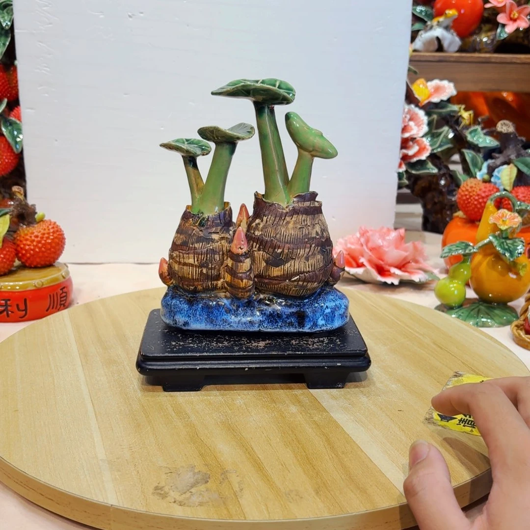 陶瓷小芋头摆件陶瓷