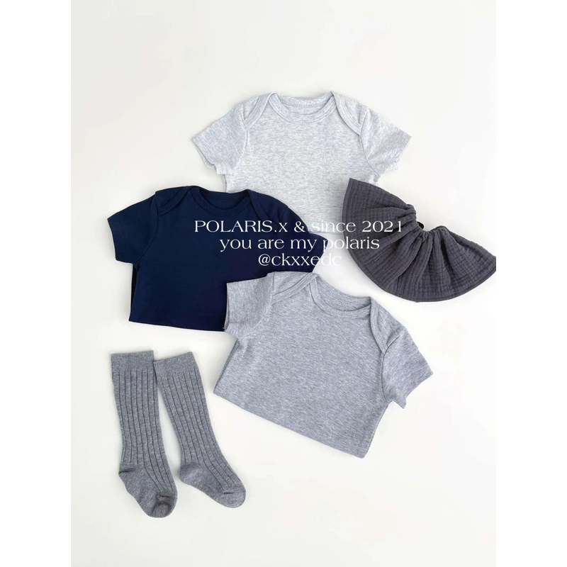 万能搭 | 基础色夏天宝宝短袖婴幼儿小月龄纯棉幼儿包屁衣哈衣