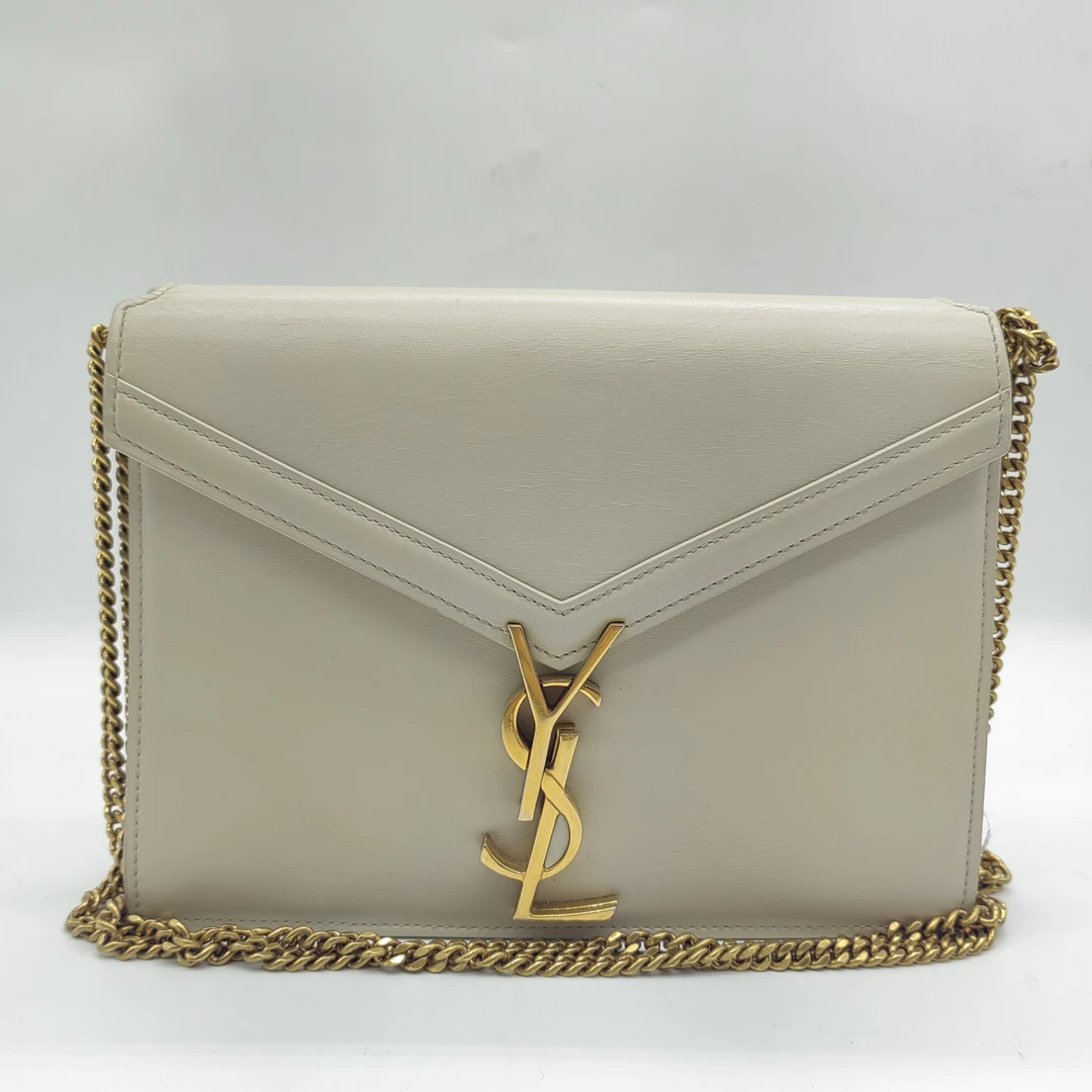 95新 YSL/圣罗兰 米色单肩包1508 9104