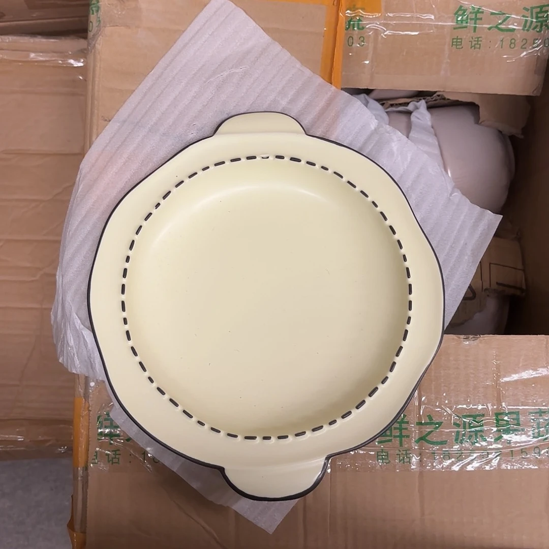 稻谷壳木兰溪九寸双耳白色盘