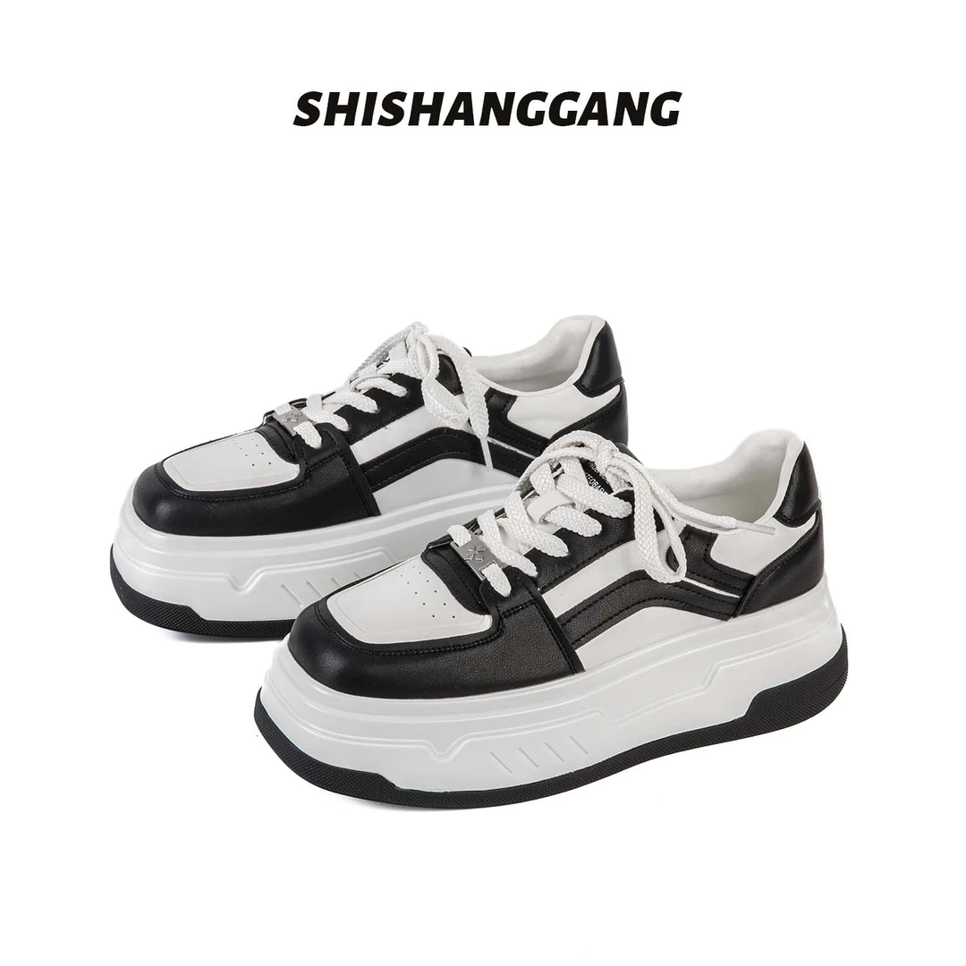 【小喜专属】245-45秋冬舒适厚底增高小白鞋系带百搭女鞋