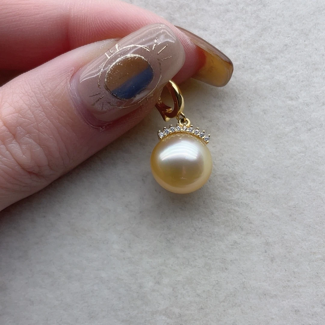海水珍珠吊坠71银S925镶嵌