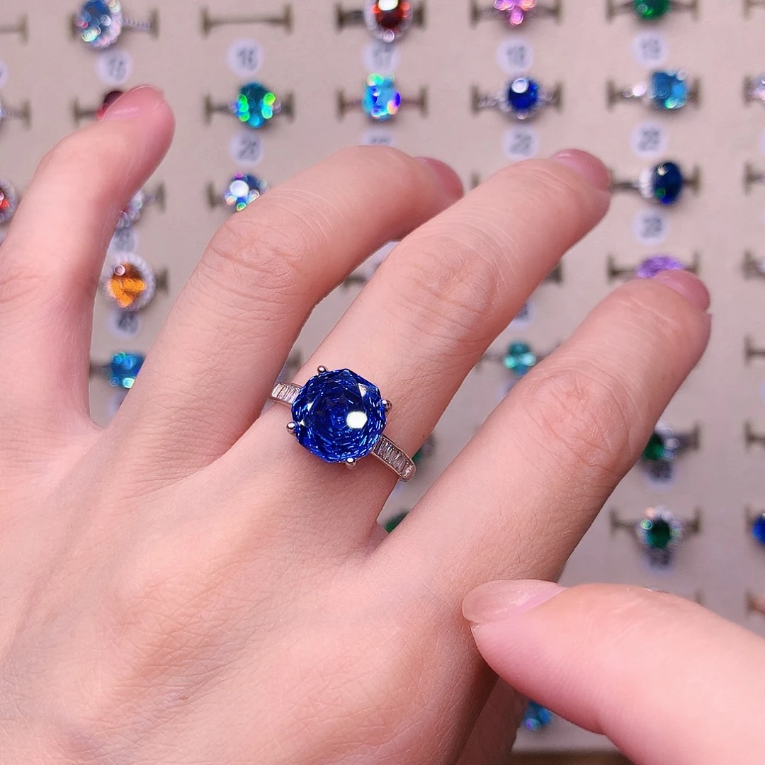 银S925镶嵌戒指托帕石