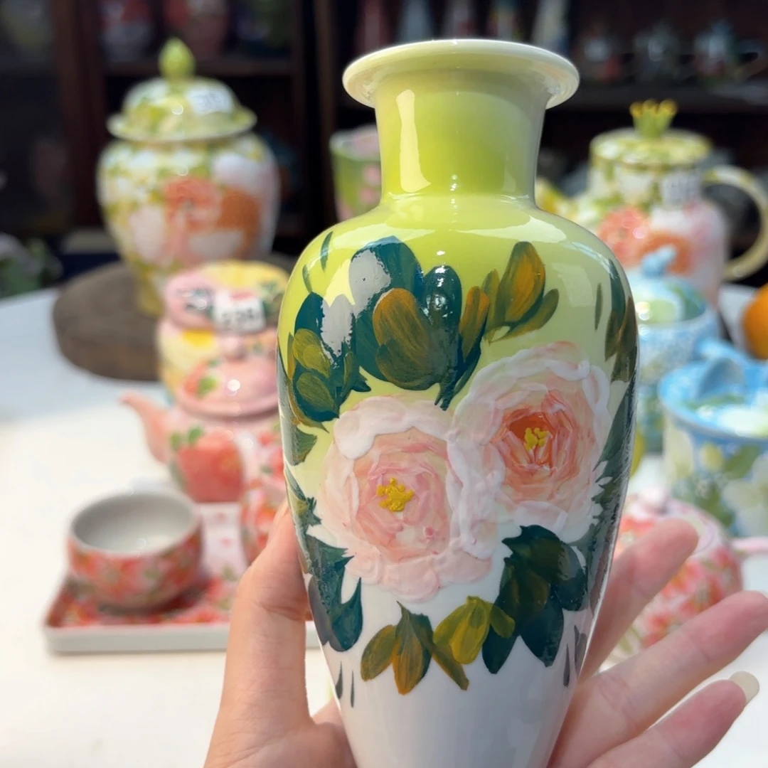 景德镇手绘高温釉下彩陶瓷茶具