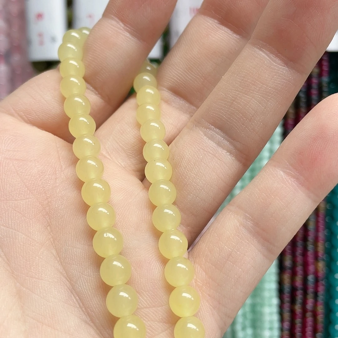 玛瑙/玉髓合金珠宝半成品6mm一条