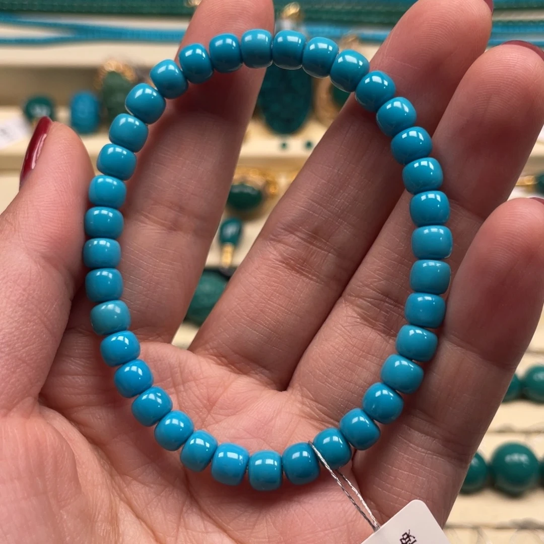 未镶嵌绿松石珠宝奇石老型手串尺寸卡6