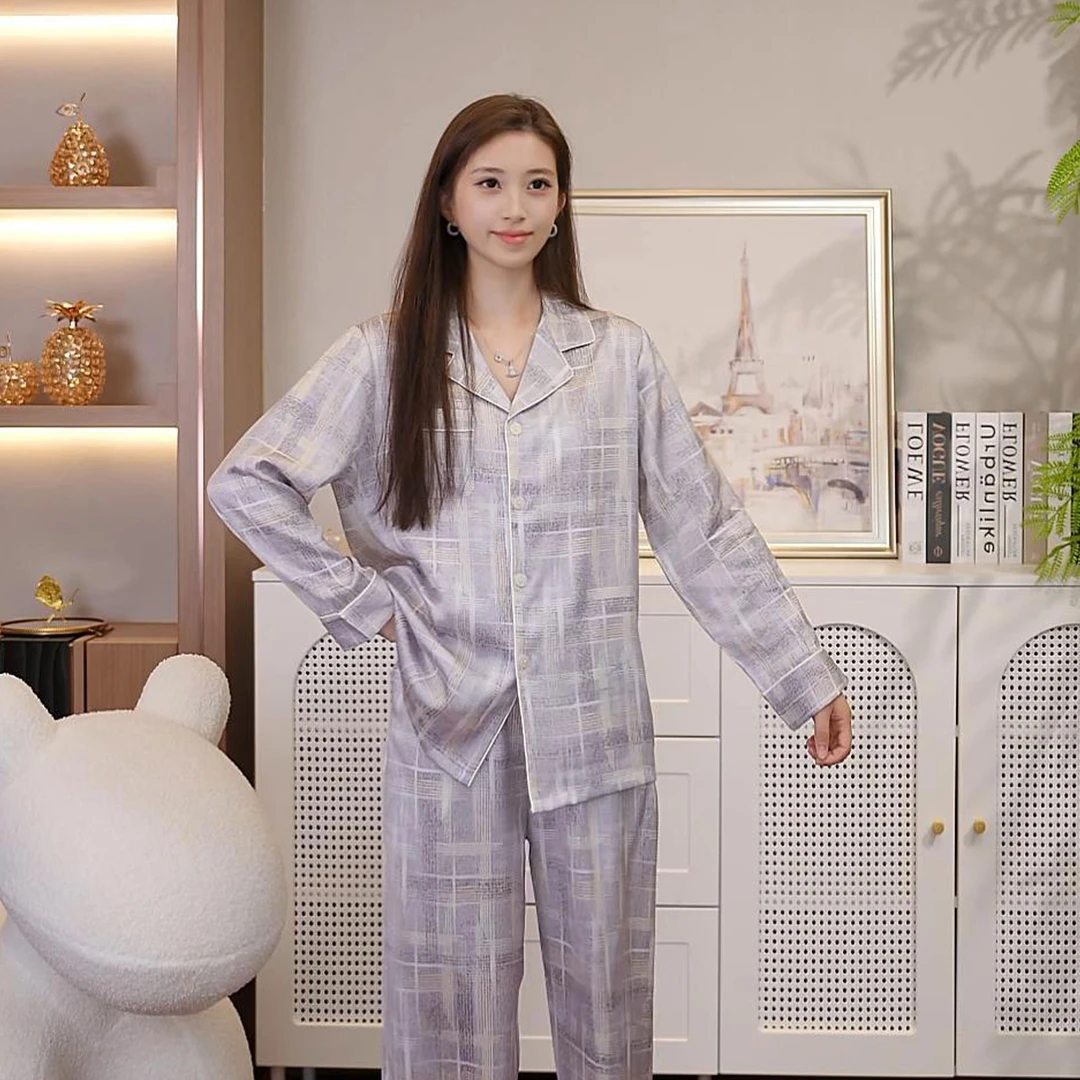 蚕美人【格叙】100%莱赛尔天丝宽松舒适居家睡衣睡裤两件套